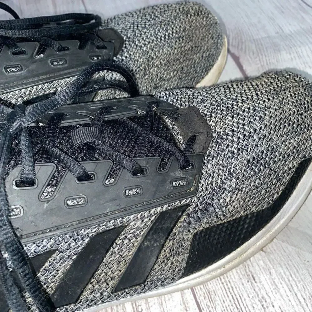 Adidas men 13 running shoe black and white